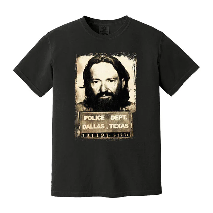 318-willie-nelson-mugshot-t-shirt-black-1.webp Willie Nelson Mugshot T-Shirt (Black)